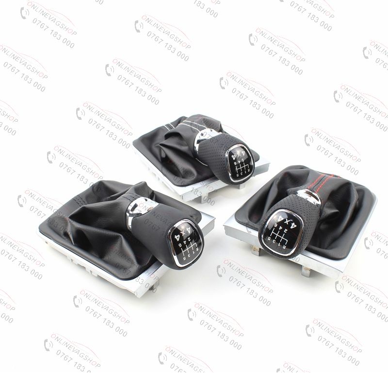 Nuca schimbator piele 4x4 Passat B6,CC,3C,B7 in 5 sau 6 viteze cu manson